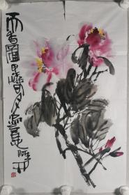 当代著名画家 韩青（阿青） 甲午年（2014）国画作品《天香图》一幅（纸本软片，约2.8平尺，钤印：阿青）HXTX297840