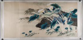 著名画家、美术教育家、北京工艺美术学校副校长 万一 国画作品 一幅（纸本镜心，画心约7.8平尺，钤印：万一之印）HXTX298611