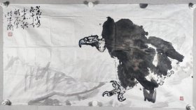 李-维-勤上款：醒石 1986年 水墨画《不飞不鸣一飞冲天》一幅（纸本软片，约7.6平尺，钤印：醒石） HXTX400121