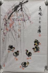 画家 边海 己卯年国画作品《春晓》一幅（纸本软片，约2.9平尺，钤印：边海）HXTX295494