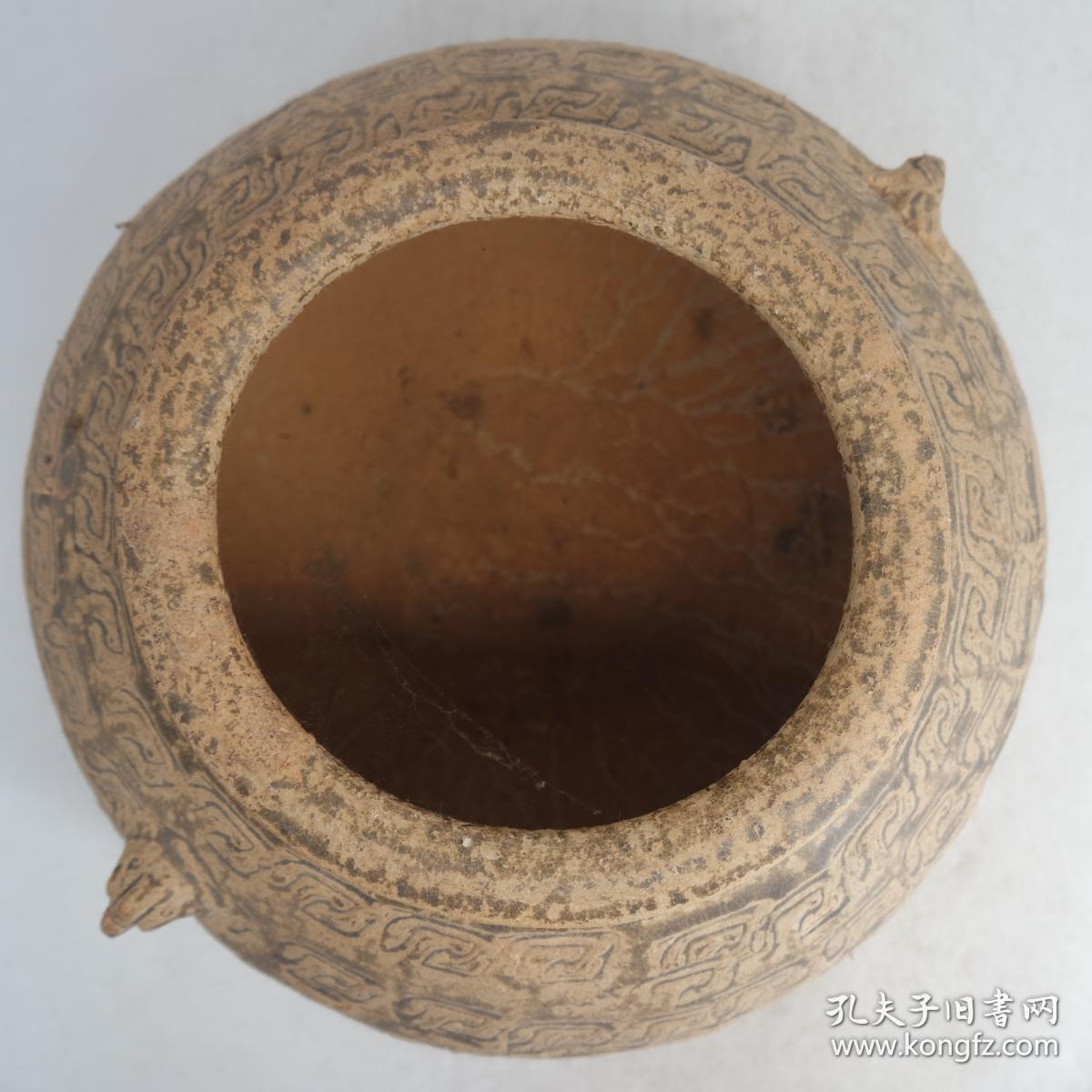 旋涡纹瓮-原始彩陶-图片