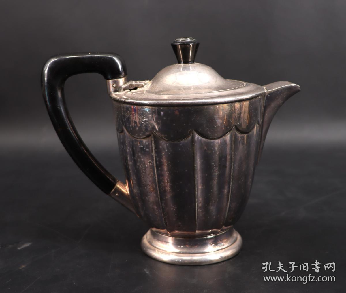 美品年代物英国回流品牌银器银器谢菲尔德sheffield银质精制大型茶壶