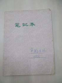 原中國建設雜志社 編輯、主任 王永耀 舊藏80年代筆記本一個 審稿日志 等內容 32開約40來頁