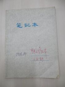 原中國建設雜志社 編輯、主任 王永耀 舊藏80年代筆記本一個 定稿登記 等內容 32開約30來頁