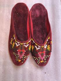 五六十年代 精美串珠藝術 涼鞋一雙 22062725