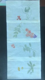 读画楼花卉笺纸4种4张（建国后印）