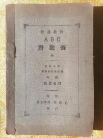 稀见！清光绪 初版 软精装 16开【ABC对数表】一厚册全 品好