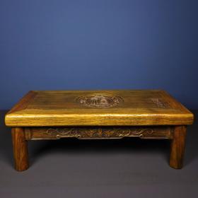 旧藏花梨木雕刻桌子茶桌
尺寸：长34cm宽18cm高11.5cm
重量：950g