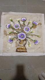 库存老油画 大幅手绘静物写生 花瓶60*60