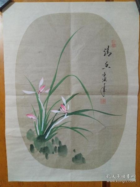 温州市美协会员金世坤老师兰花作品,包手绘,金世坤,号千土,以专业画兰