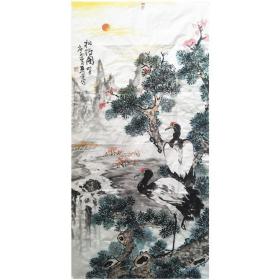 省美协画家刘丽芳四尺整张条幅中堂国画作品字画书画纯手绘写意花鸟画字画书画水墨画名家真迹老人祝寿礼品