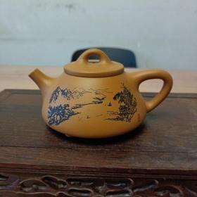 宜兴赵国才老师半手原矿段泥石瓢茶壶 9孔出水 证书搬来搬去弄丢了