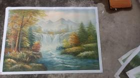 纯手绘大幅油画   风景    90CM*60CM