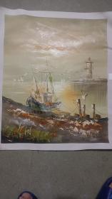 纯手绘大幅油画    风景   60CM*50CM