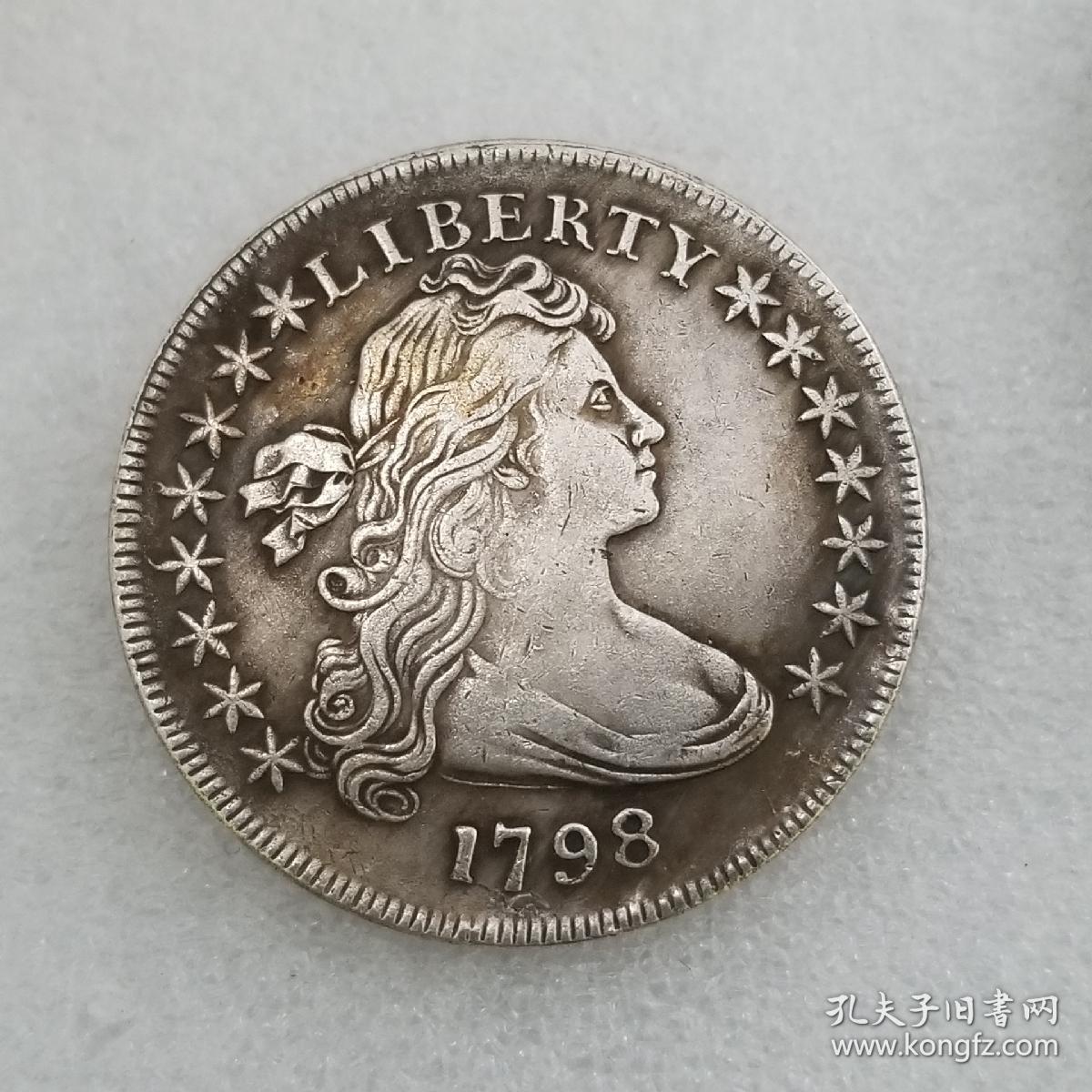 【图】liberty硬币1798年美利坚共和国纪念币收藏,拍品信息,网上拍卖