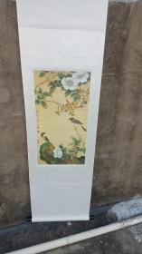 （印刷品！！！） 印刷画一张   便宜处理  陈之佛《工笔花鸟》 画心60*30