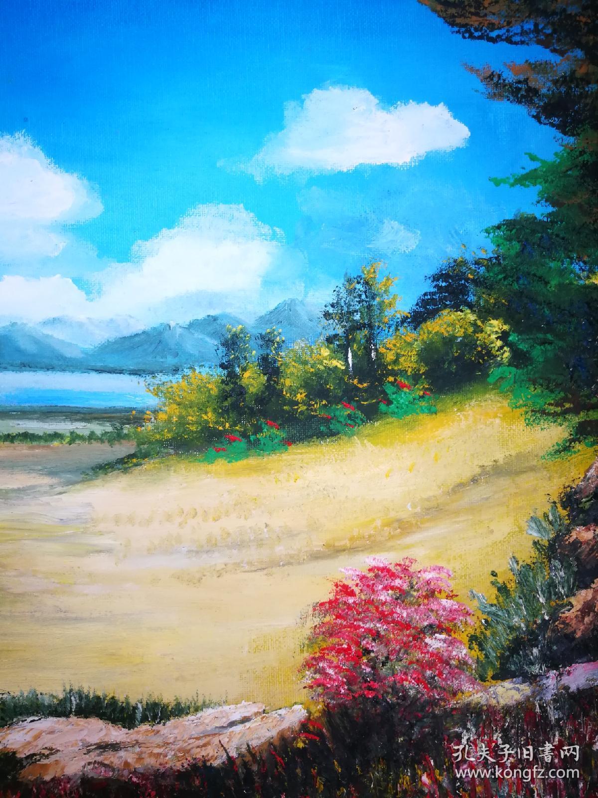 画简单油画图片风景油画图片 风景自然风景油画手绘油画风景风景挂画