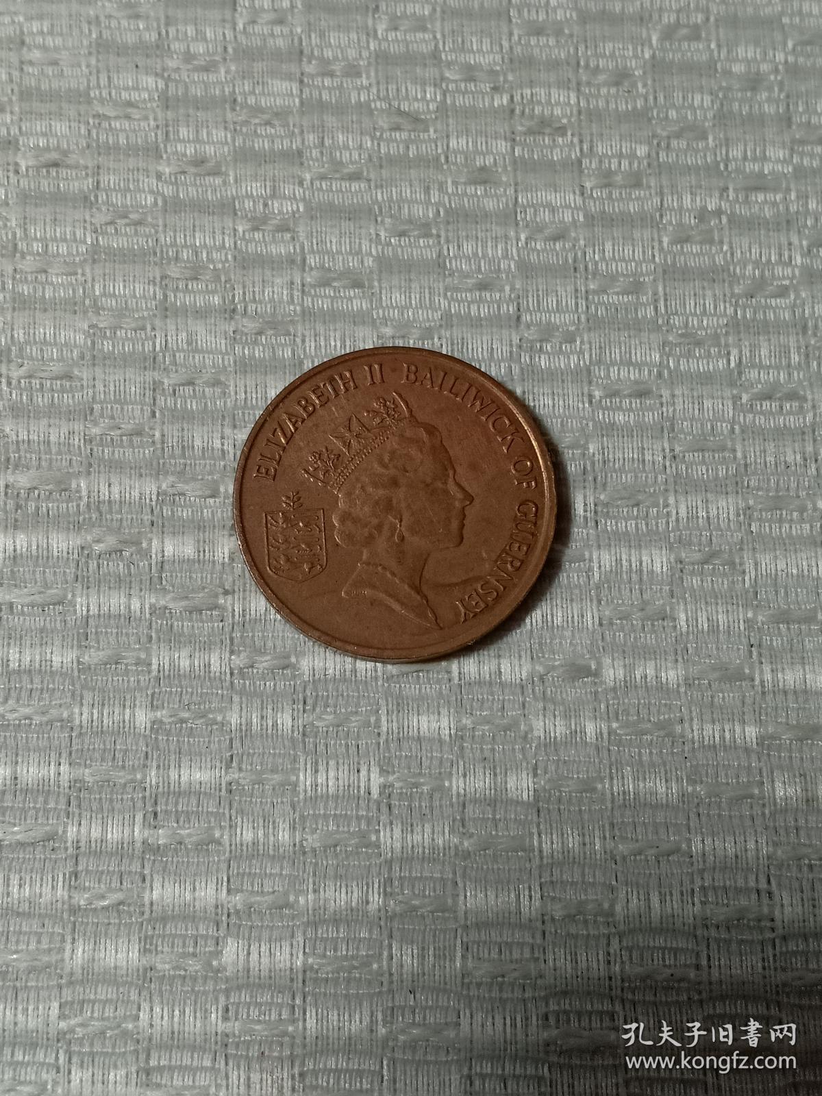 英属格恩西硬币 螃蟹币 发行量极少 根西岛钱币 英镑 英国硬币 1994年