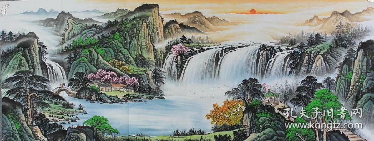 小六尺山水聚宝盆