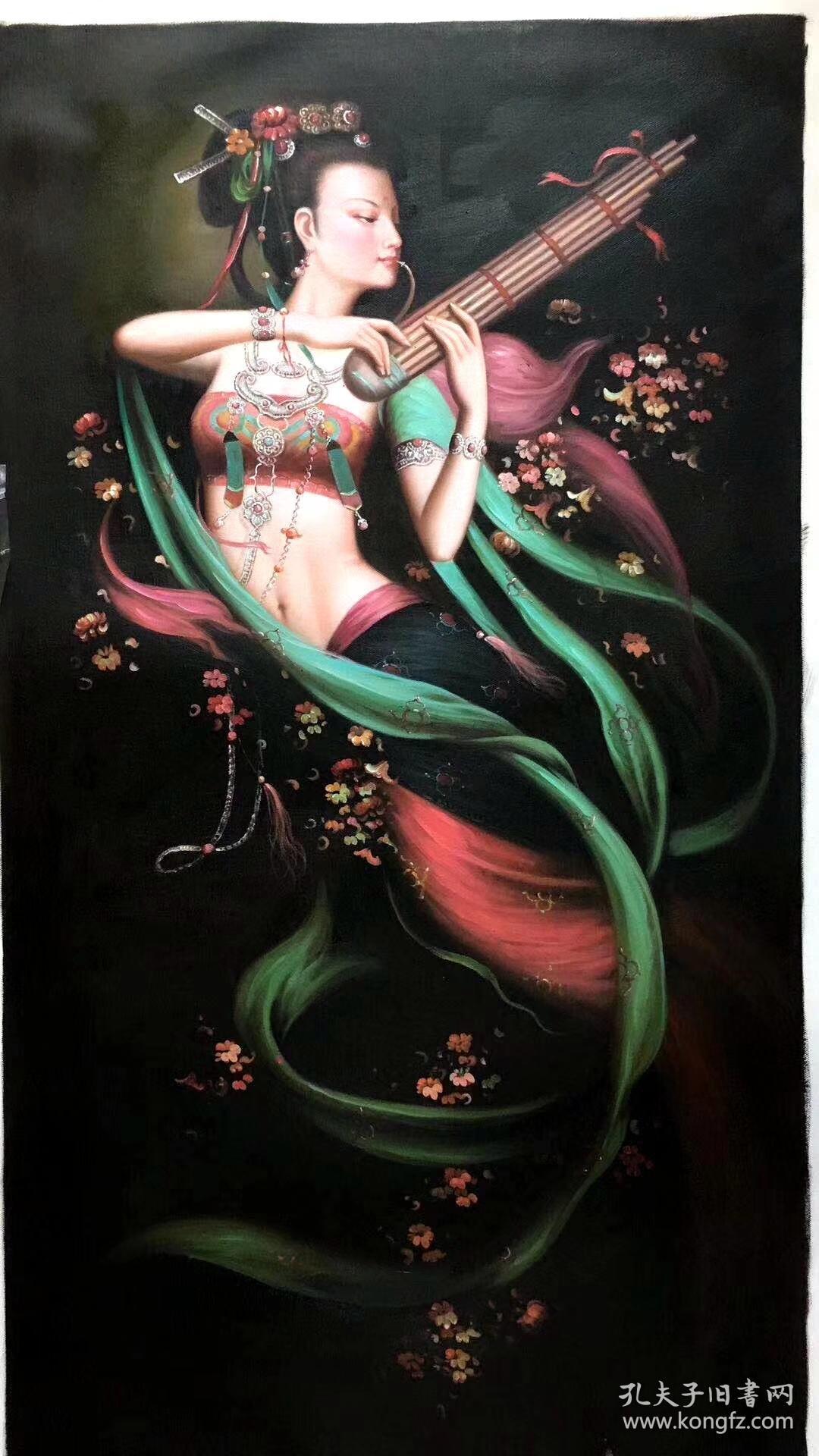 天津美院陈思思精品油画飞天系列尺寸约150x80厘米