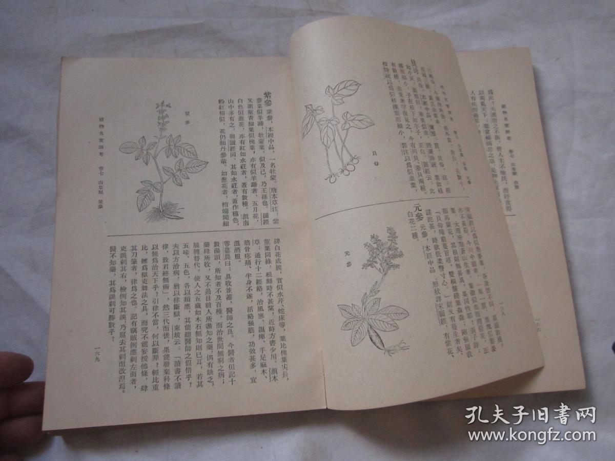 植物名宝图考 上 竖版繁体字_清 吴其浚_孔夫子旧书网