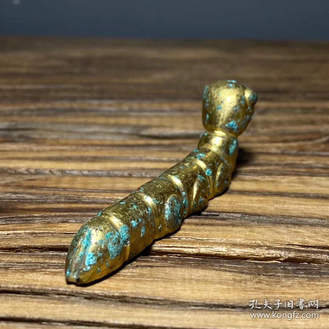 精美的铜鎏金蚕一只古玩古董老铜器怀旧民俗杂项收藏品老物件全品