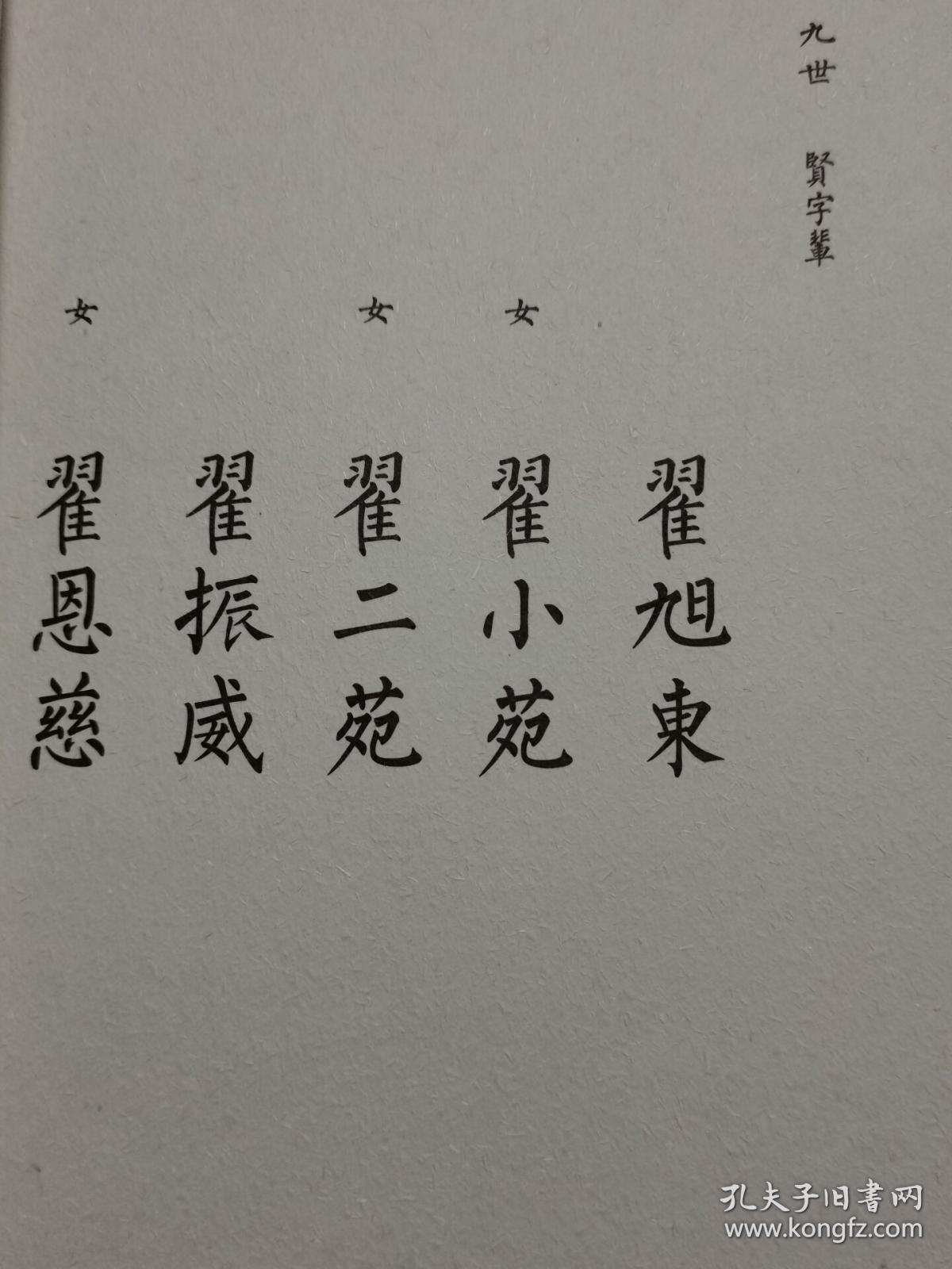 翟氏家谱繁体版