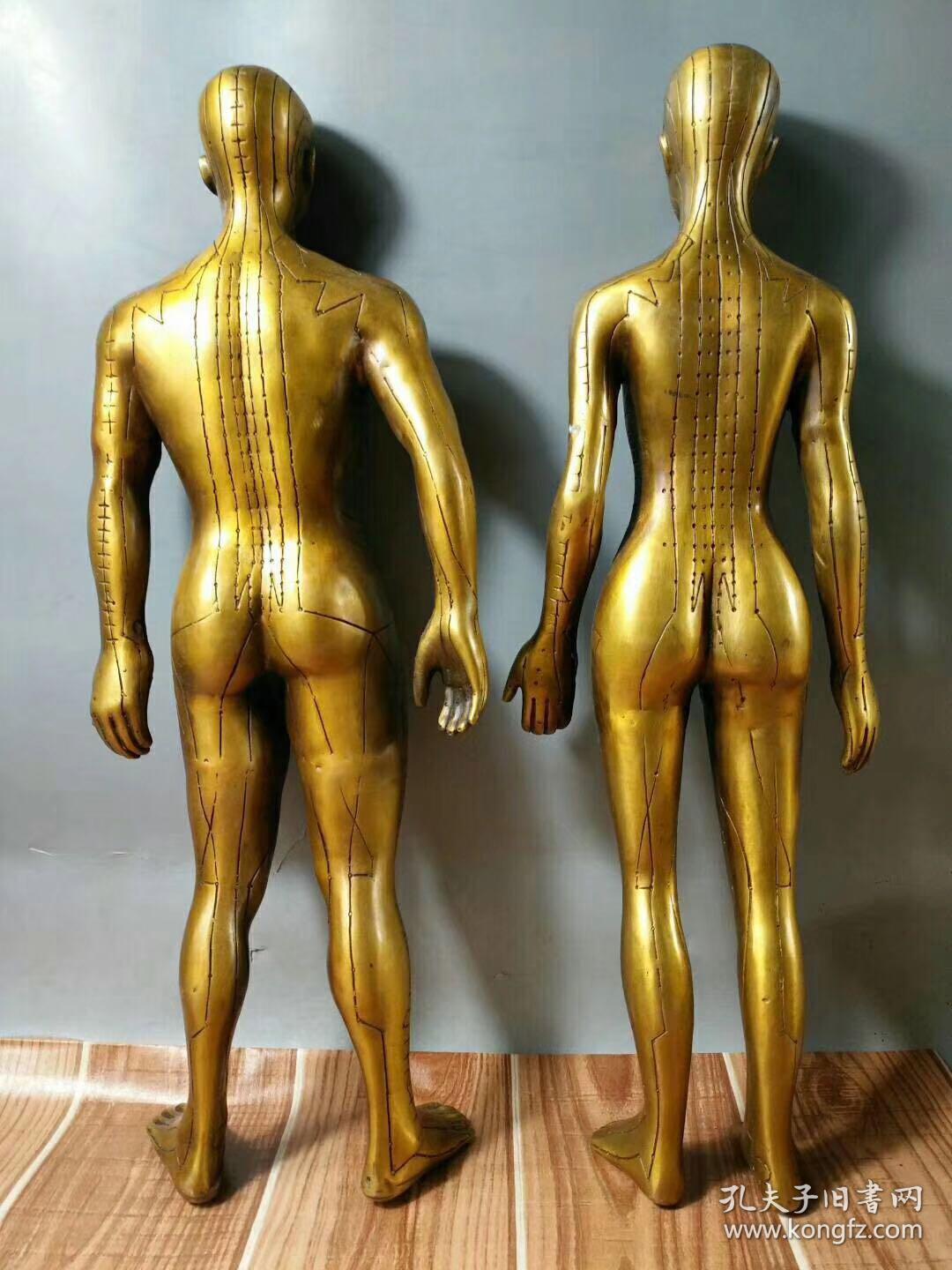 针灸铜人,针灸教学之人体模型,选料上乘,精铜制作,用铜塑造人体体表