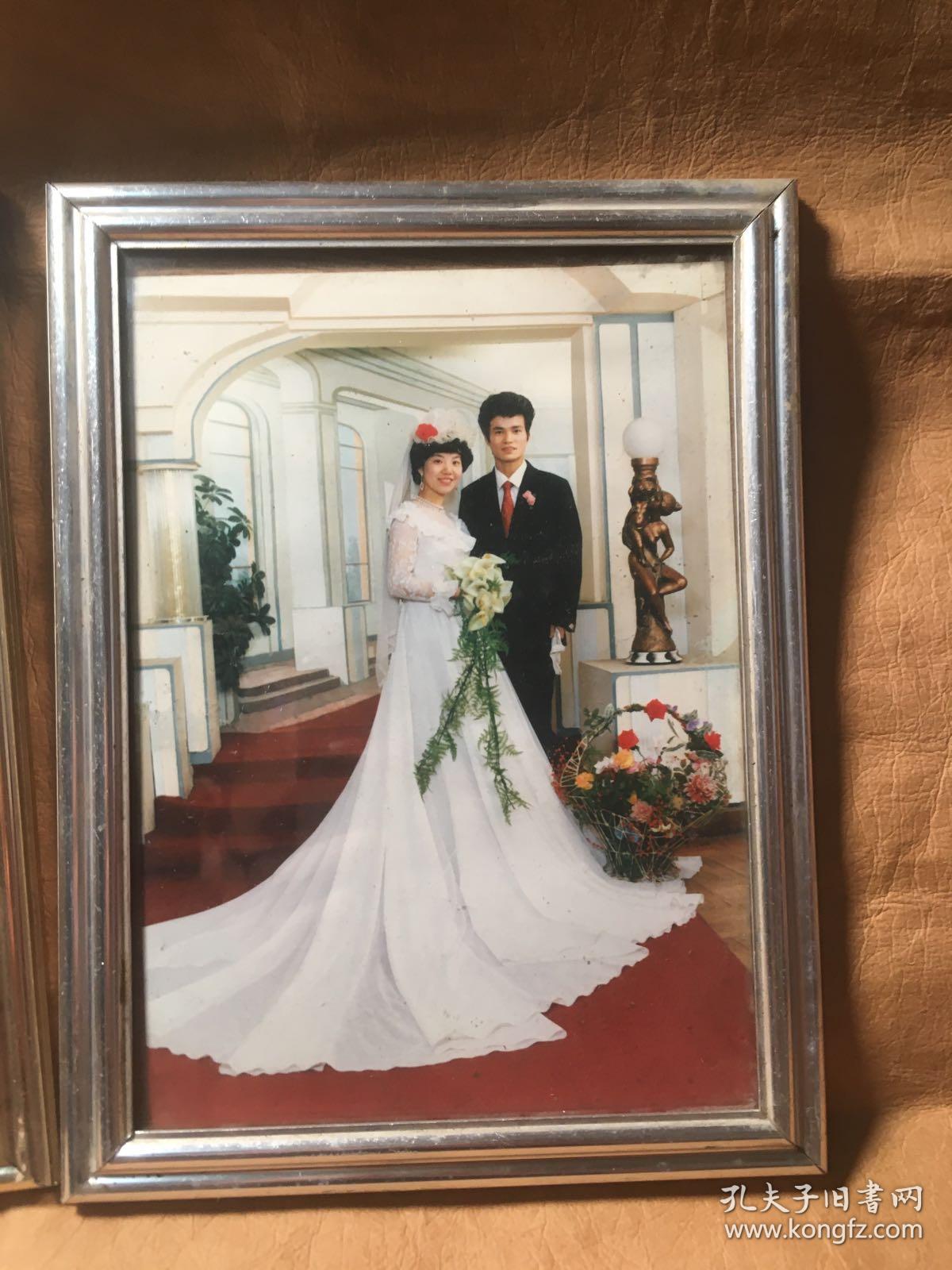 80年代结婚照婚纱照老物件vintage复古老照片收藏场景摄影道具