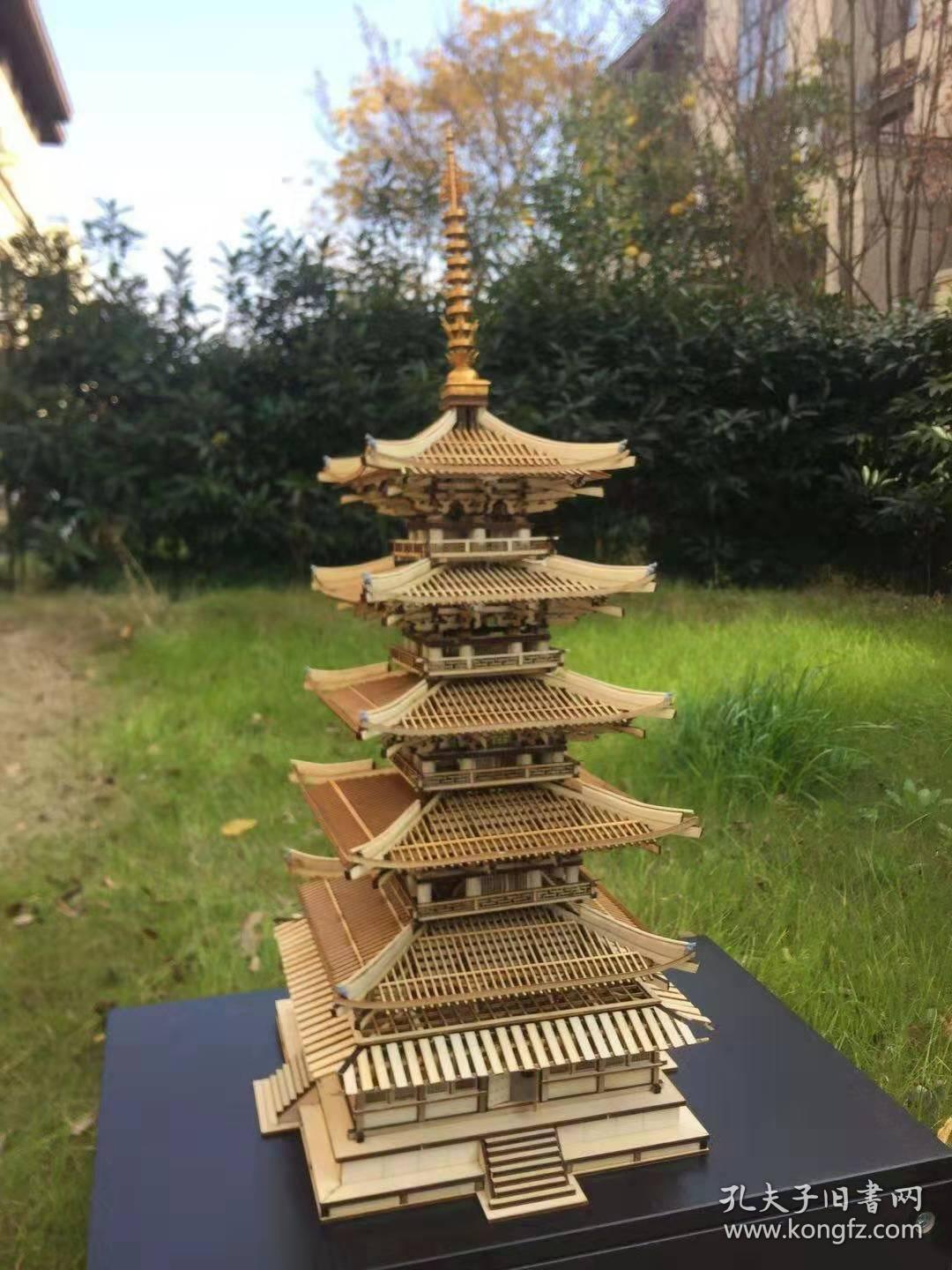 法隆寺五重塔150构造版风林斋自主研发中国古建筑实木模型世界文化