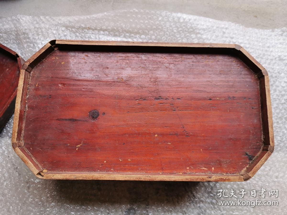 清代竹编八角老盒子 老书箱 保存族谱 线装书用的