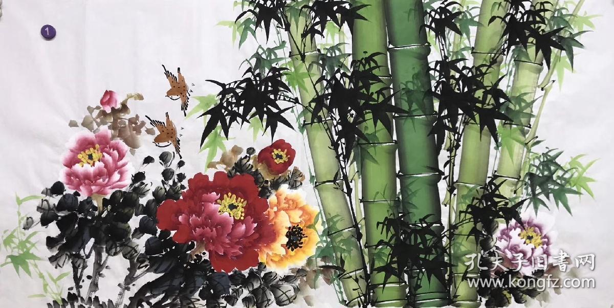 四尺牡丹竹子140*70cm