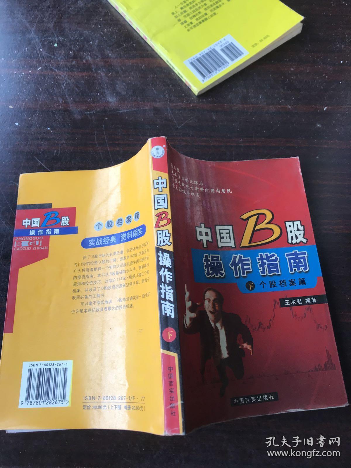 中国b股操作指南 下 个股档案篇_王术君_孔夫子旧书网
