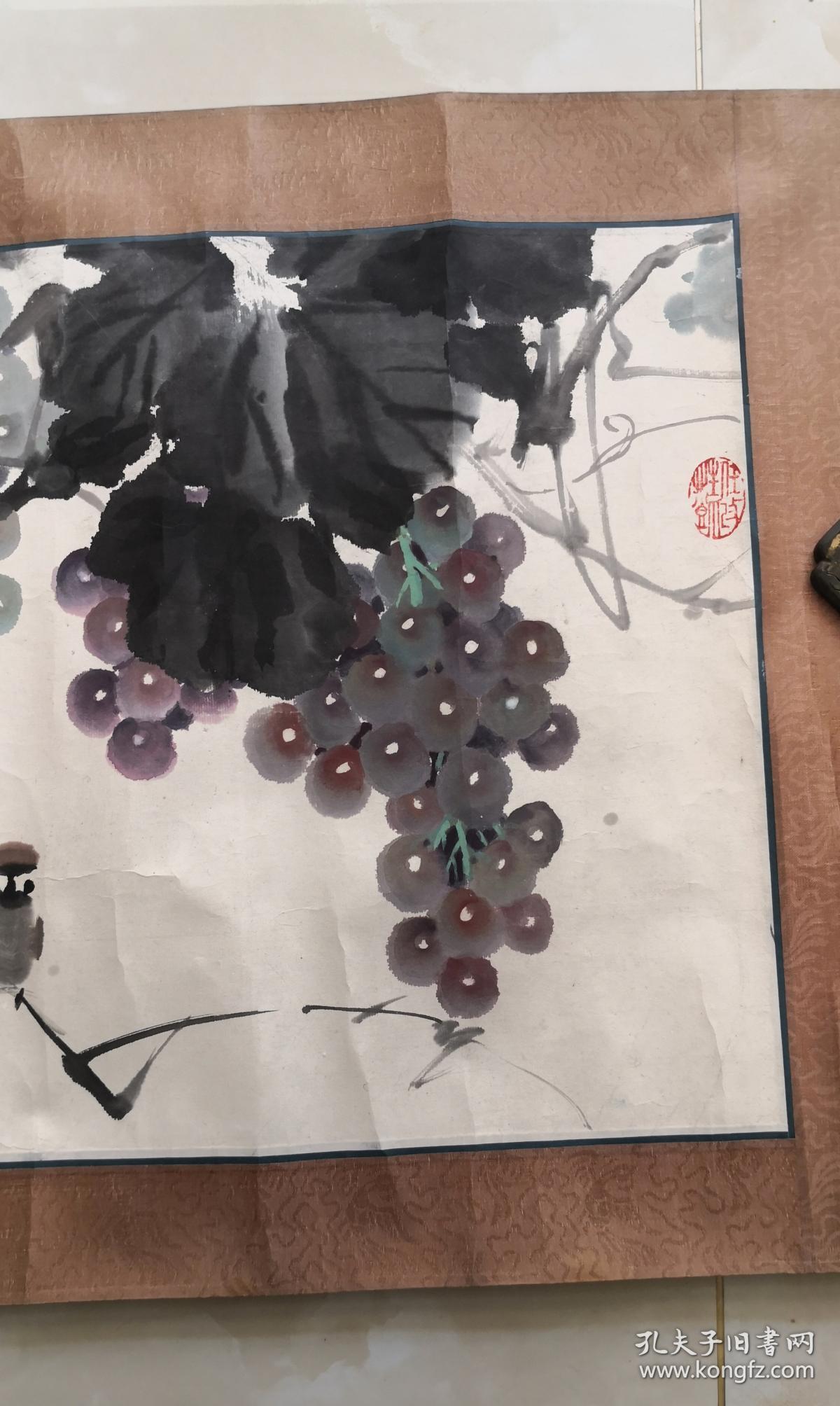 北京著名画家莫名——葡萄麻雀