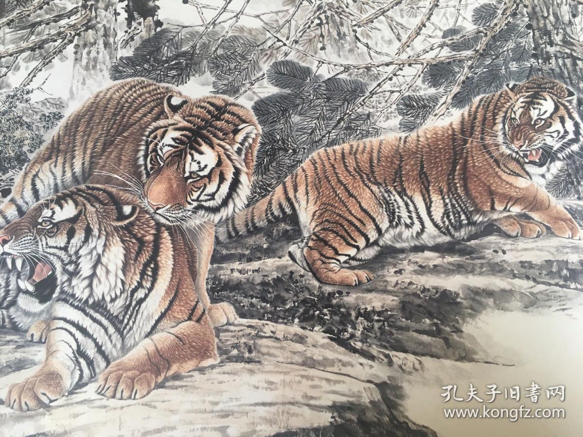 虎啸长白王焕富郑淑萍百虎百米长卷