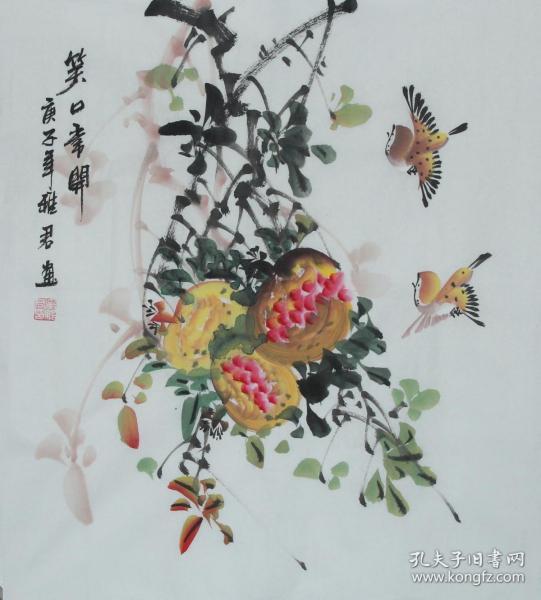 画家,江苏省美协会员,当代著名的实力派画家吴雅君《笑口常开》h1039