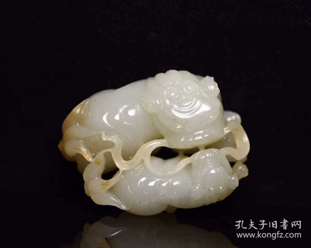 精品和田玉太师少师 规格:8×6.4×3.8厘米 重 223克