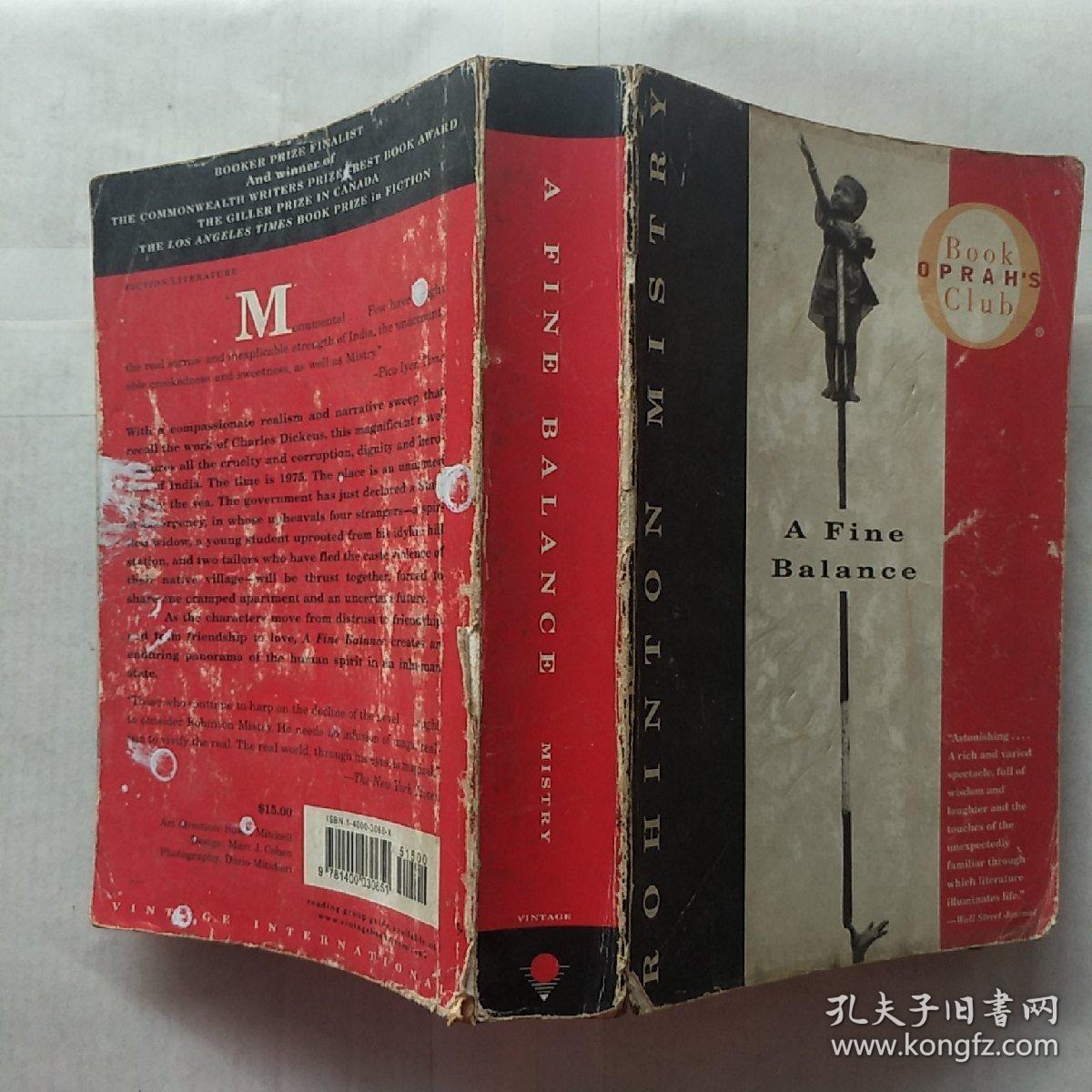 英文原版 a fine balance