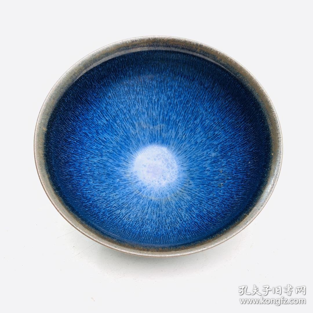 建窑蓝兔毫盏