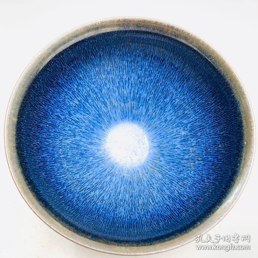 建窑蓝兔毫盏