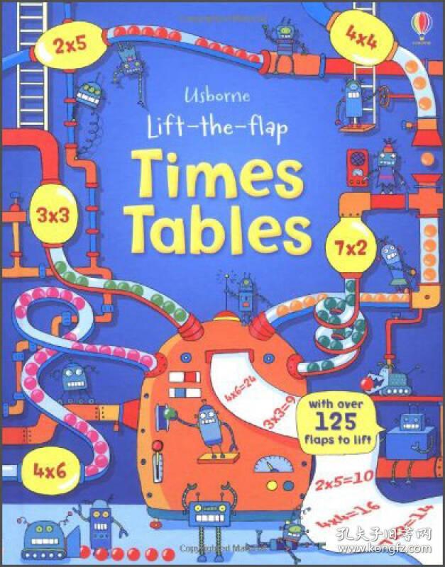 Lift The Flap Times Tables Book Usborne Lift The Flap Books 优斯伯恩翻翻书 乘法表英文 原版 孔夫子旧书网