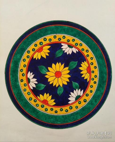 陶瓷花纸手绘,剪贴设计原稿