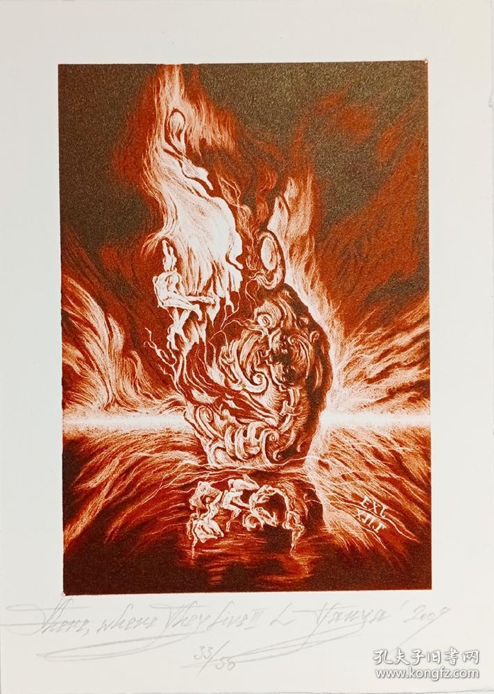 保加利亚 坦妮娅·克鲁斯诺娃tanya krusteva 版画藏书票原作 精品