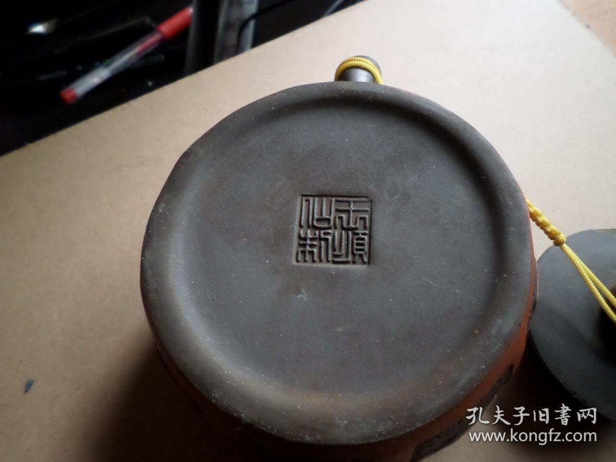 90年代紫砂壶双色泥塑开窗王顺仙制盖沿小磕碰外无漏裂纹包浆温润漂亮