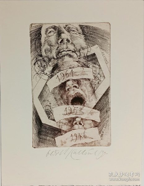 捷克奥德日赫库尔哈内克oldrichkulhanek版画藏书票原作精品收藏1620