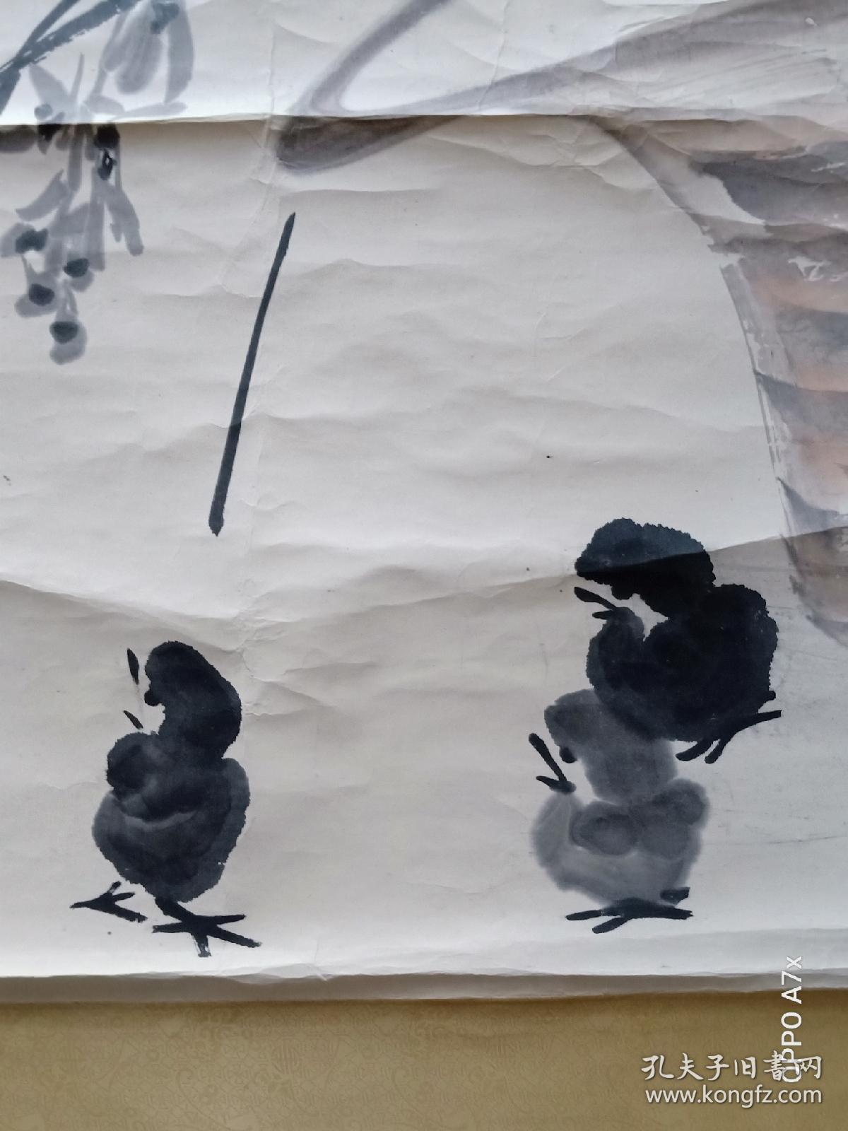 安徽著名花鸟画家;【郑正68x63cm】