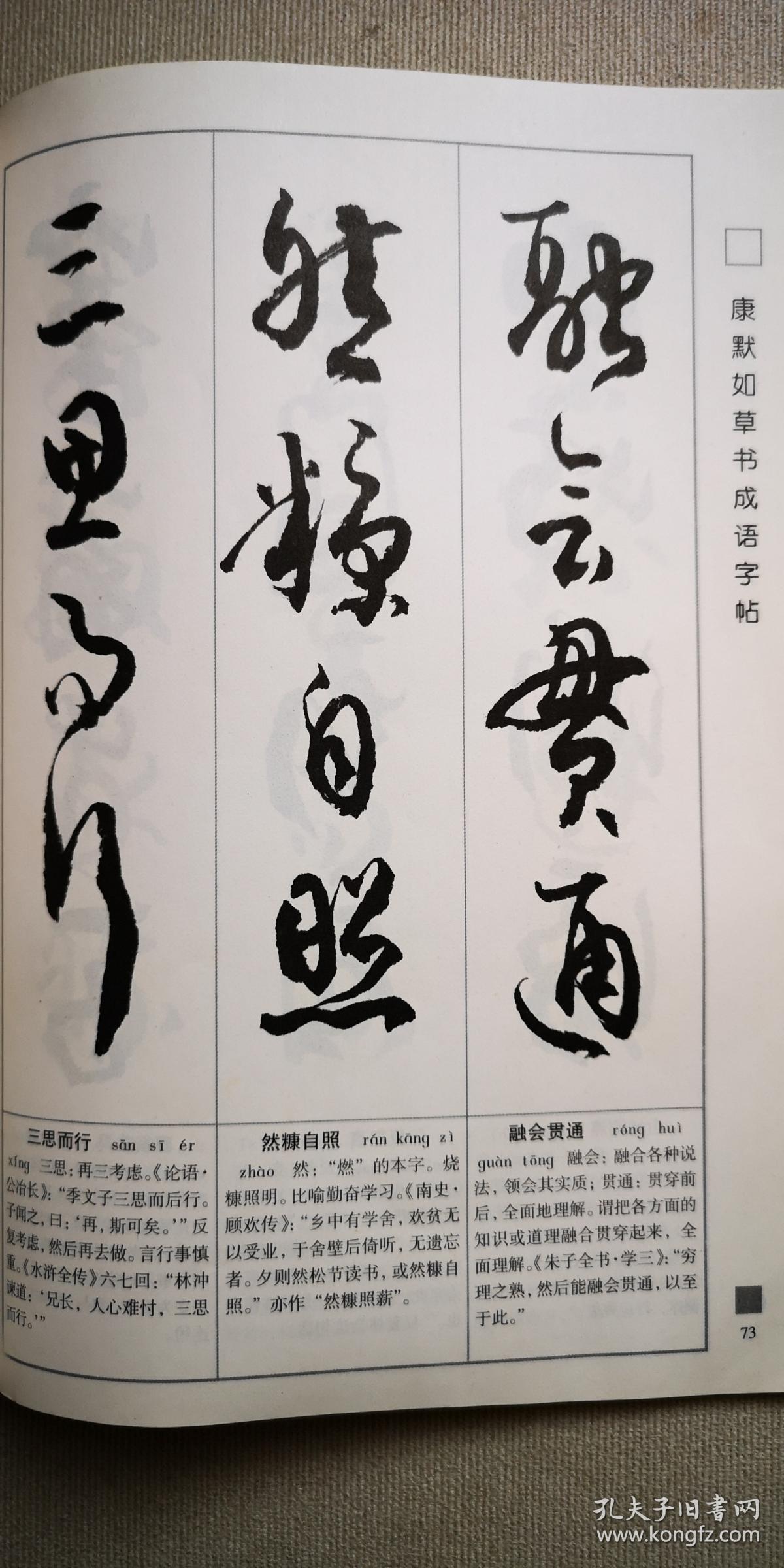 康默如草书成语字帖——当代书法家成语字帖