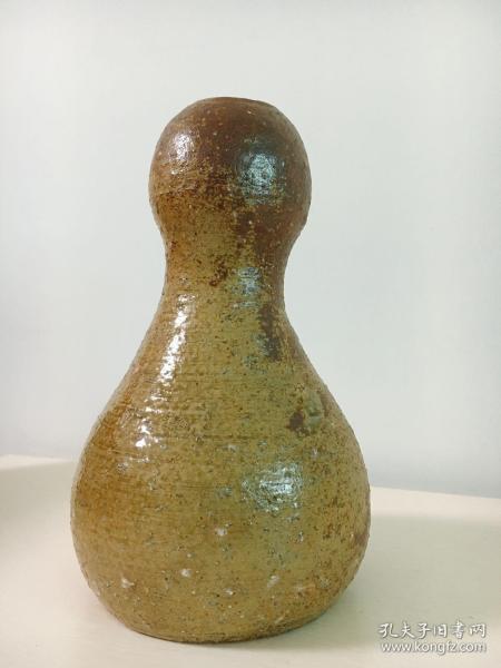 乐山窑花生葫芦形花瓶日本原装进口货品可用于小原流池坊草月流等花道