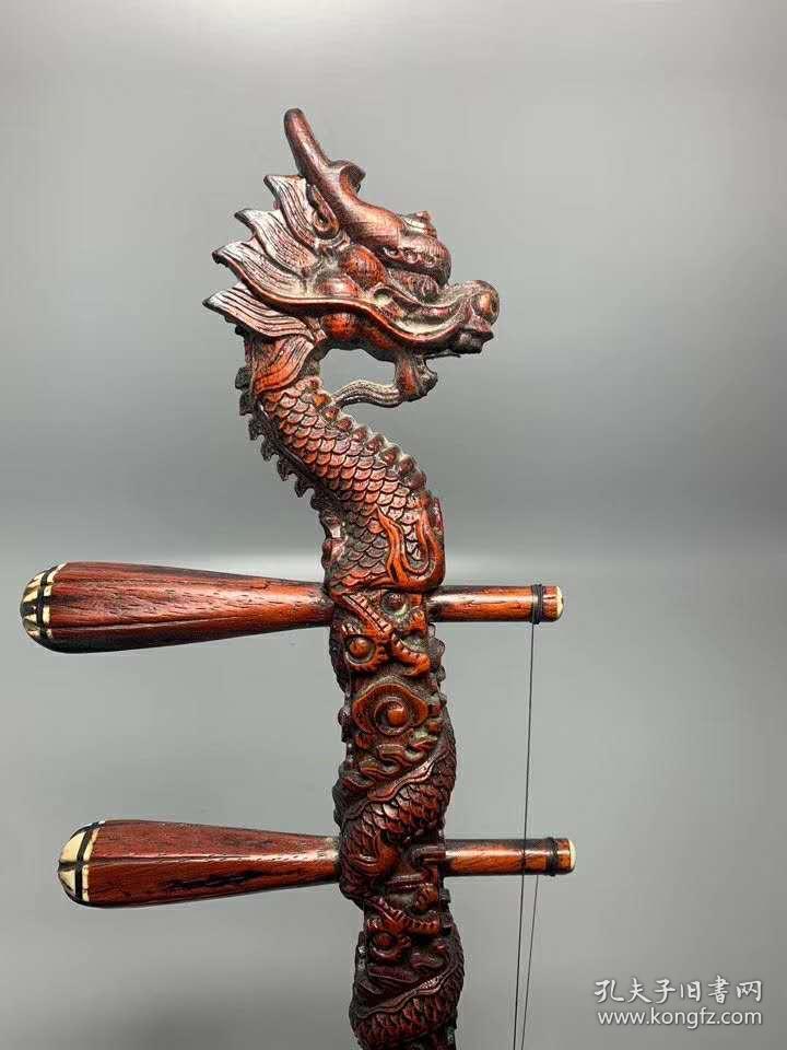 红木龙头二胡长82公分x宽14公分