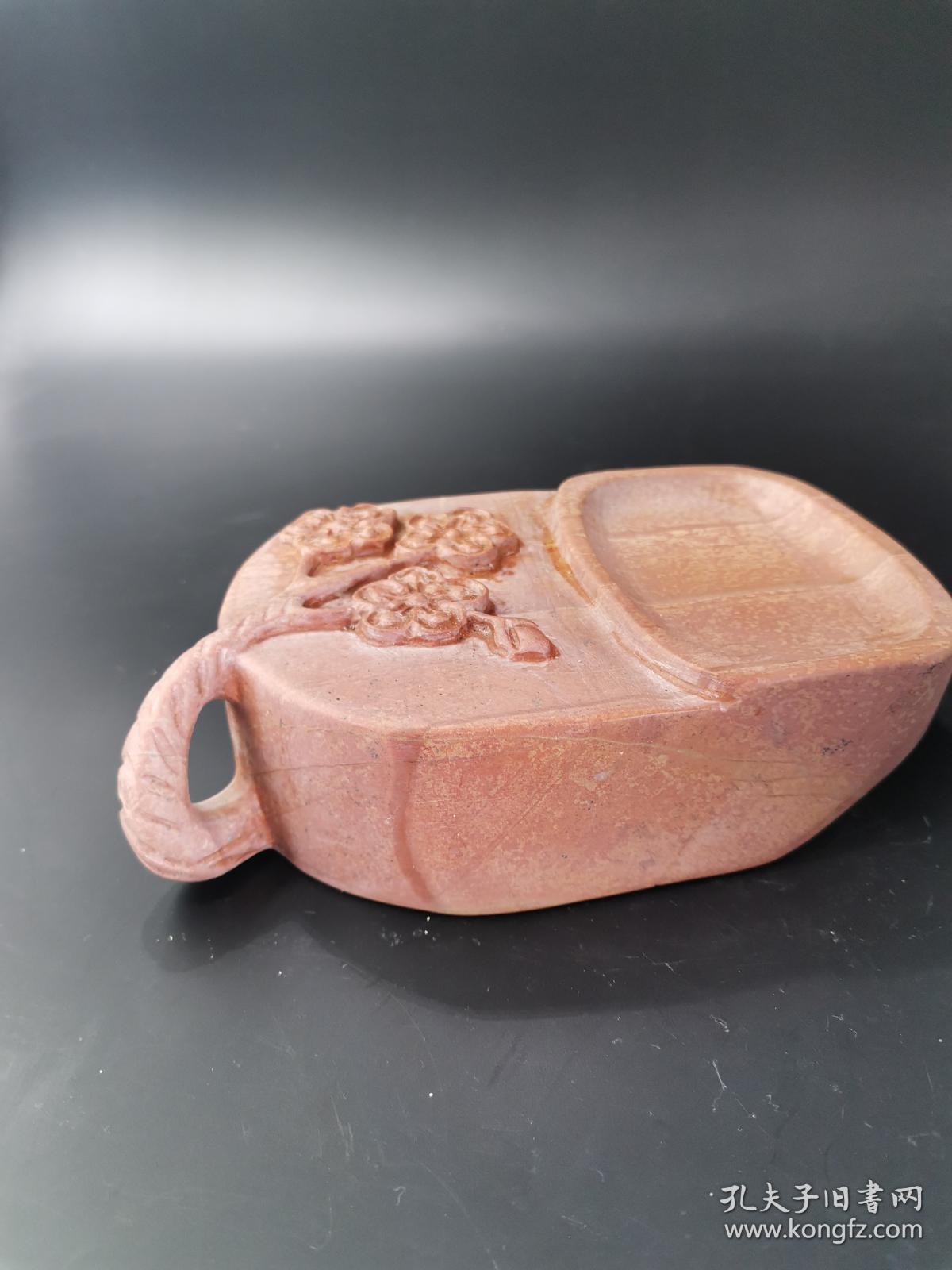 红丝砚:梅花砚(铭文:悟真研铭【东之款】.